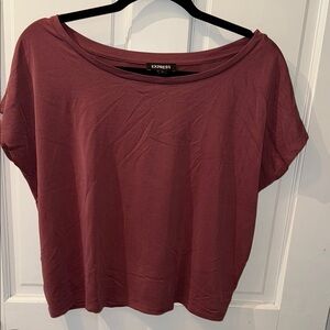 Express Red Relaxed Short Sleeve T-Shirt